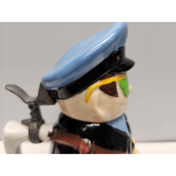 M.S.R. Imports Policeman Mug, Ceramic, Pewter Lid, Hand Painted, 8.25" Vintage - Picture 11 of 16